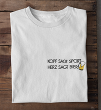 Lade das Bild in den Galerie-Viewer, KOPF SPORT HERZ BIER - SHIRT HERREN