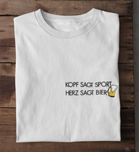 Lade das Bild in den Galerie-Viewer, KOPF SPORT HERZ BIER - SHIRT HERREN
