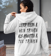 Lade das Bild in den Galerie-Viewer, FEIERN UND WEIN TRINKEN - HOODIE
