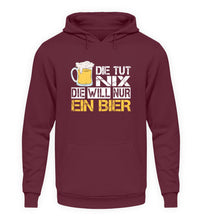 Lade das Bild in den Galerie-Viewer, DIE WILL NUR BIER - HOODIE
